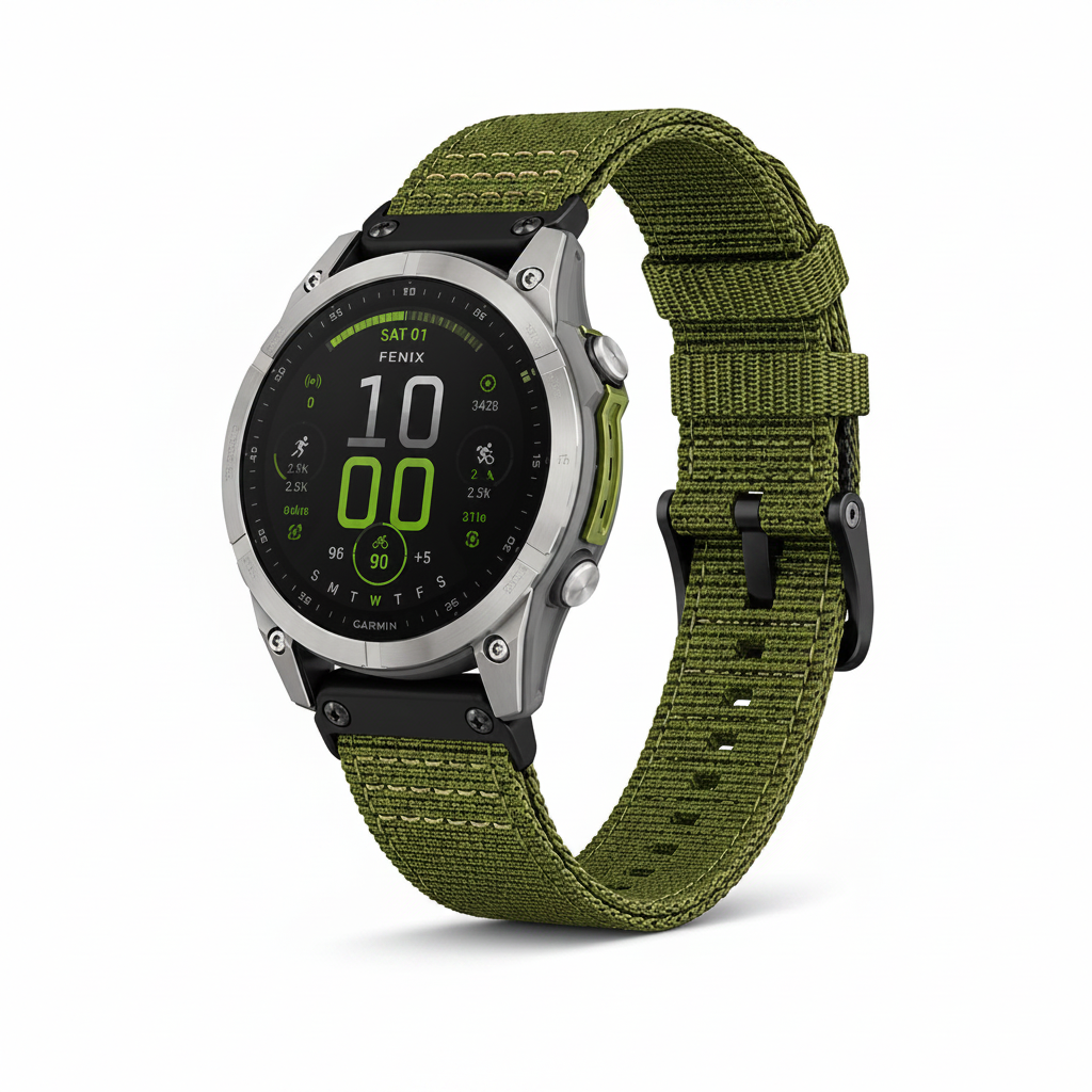 Garmin Watch compatible strap - military style - Green