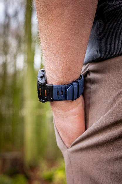 FKM Blue Garmin QuickFit Watch Strap from The Time Club - Garmin Specialists