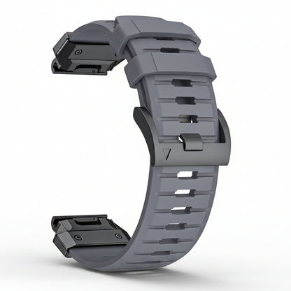 Gray watch strap on a white background