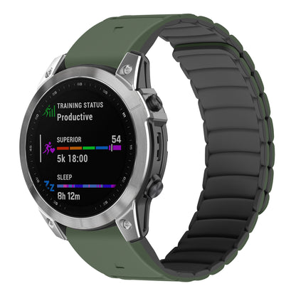 Smartwatch with a green band on a white background