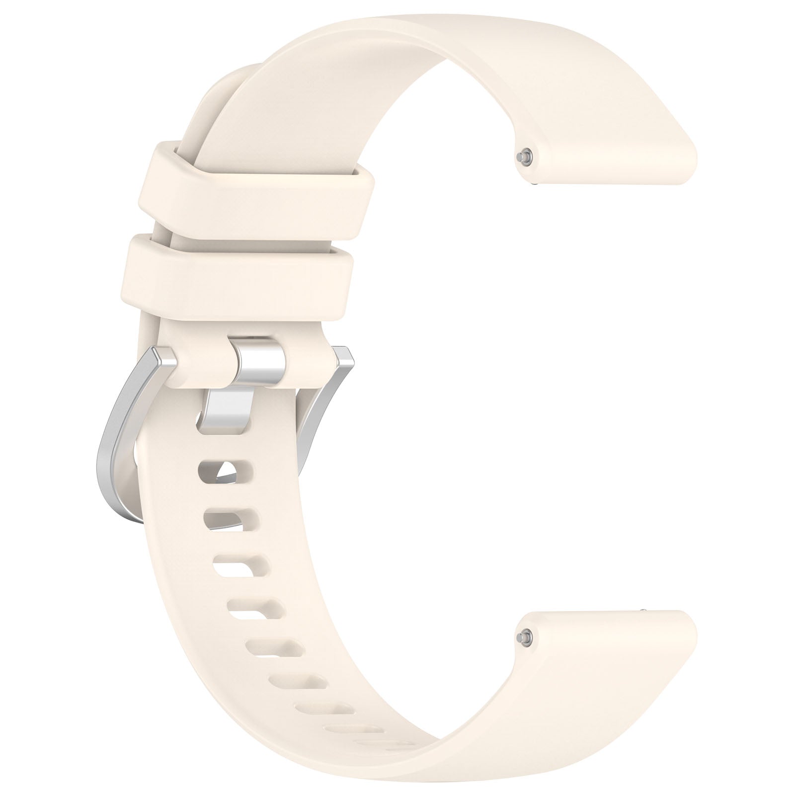 cream watch strap on a white background