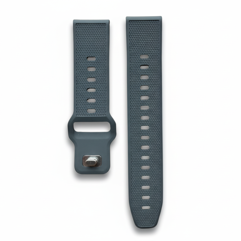 Gray watch strap on a white background